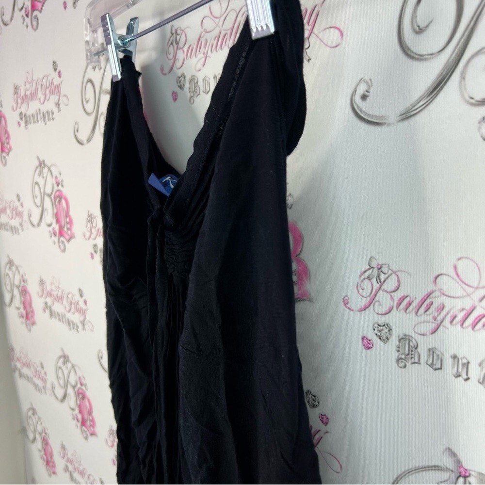 Hugs and kisses dress smocked Hawaii Chic Black and White Floral Maxi flowy - Picture 5 of 12